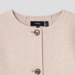 Theory Women Twill Double Wool Straight Jacket - Camel Multi
