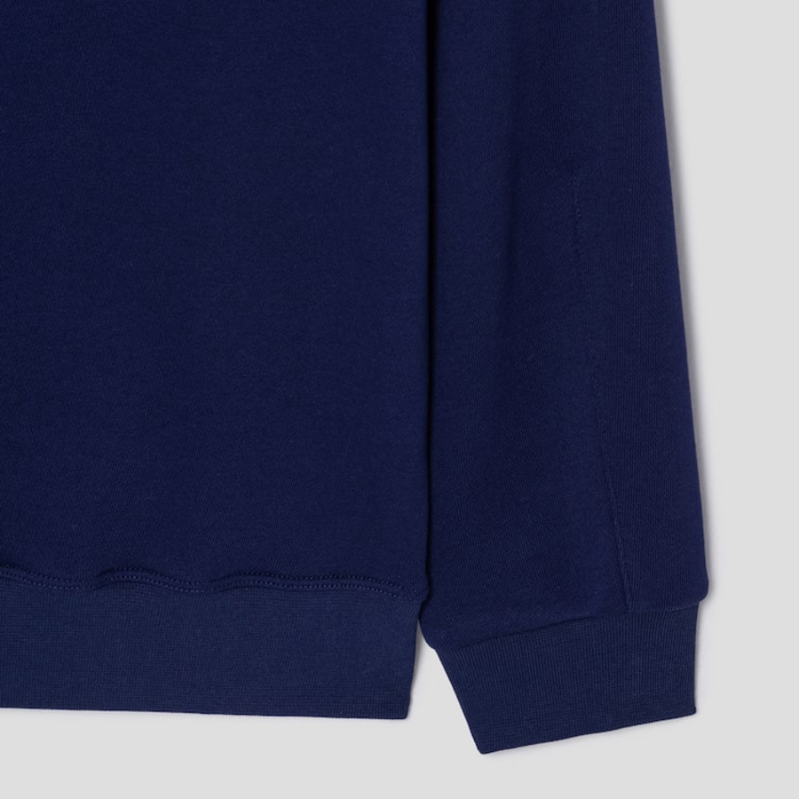 KUHO Cotton Blend Round Neck Sweatshirt - Navy