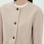 Theory Women Twill Double Wool Straight Jacket - Camel Multi