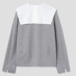 KUHO Knit Detail V-Neck T-Shirt - Grey