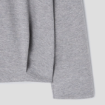 KUHO Knit Detail V-Neck T-Shirt - Grey