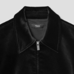 Theory Women Stretch Velvet Aline Zip Jacket - Black