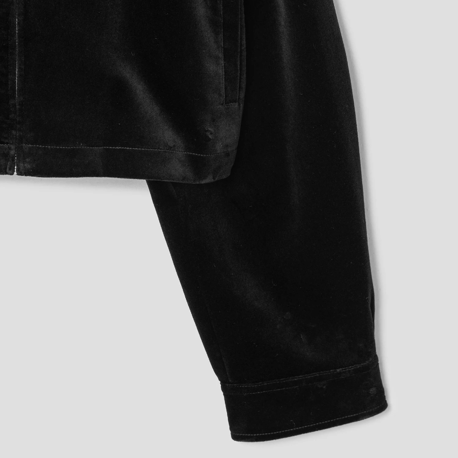 Theory Women Stretch Velvet Aline Zip Jacket - Black