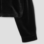 Theory Women Stretch Velvet Aline Zip Jacket - Black