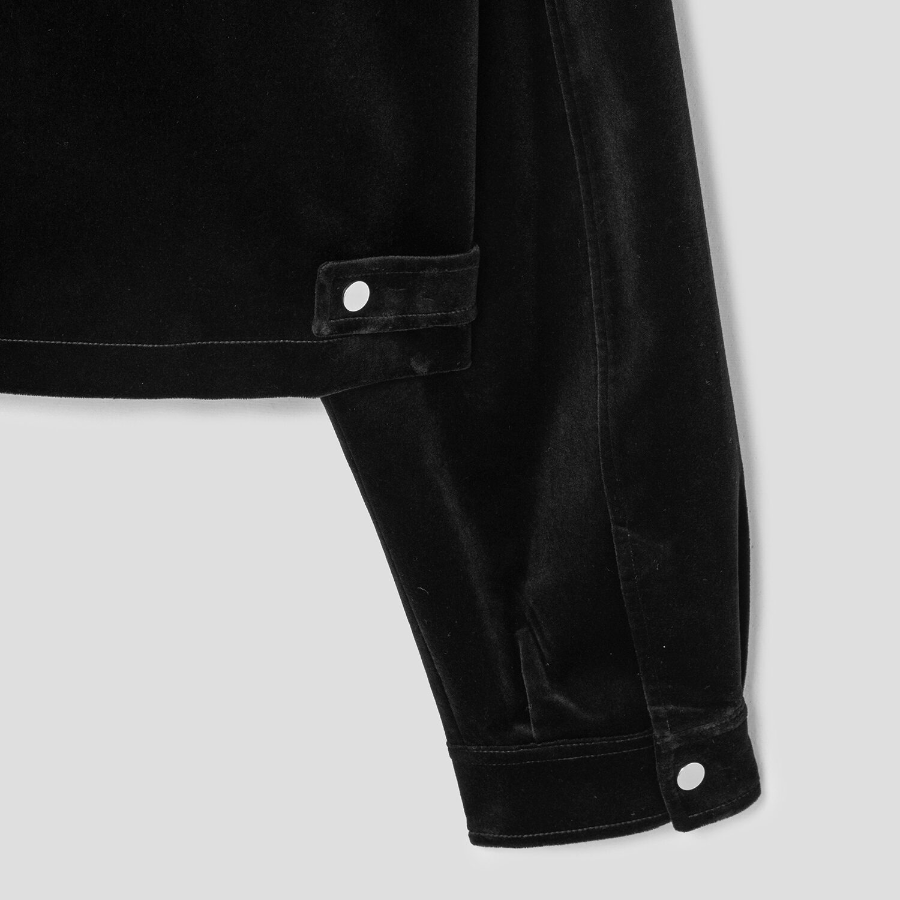 Theory Women Stretch Velvet Aline Zip Jacket - Black