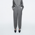 COS Elastic Wool Flannel Trouser – Grey Melange