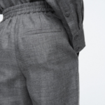 COS Elastic Wool Flannel Trouser – Grey Melange