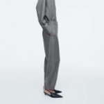 COS Elastic Wool Flannel Trouser – Grey Melange