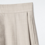 COS Relaxed Wool Blend Wide-Leg Trouser – Light Beige