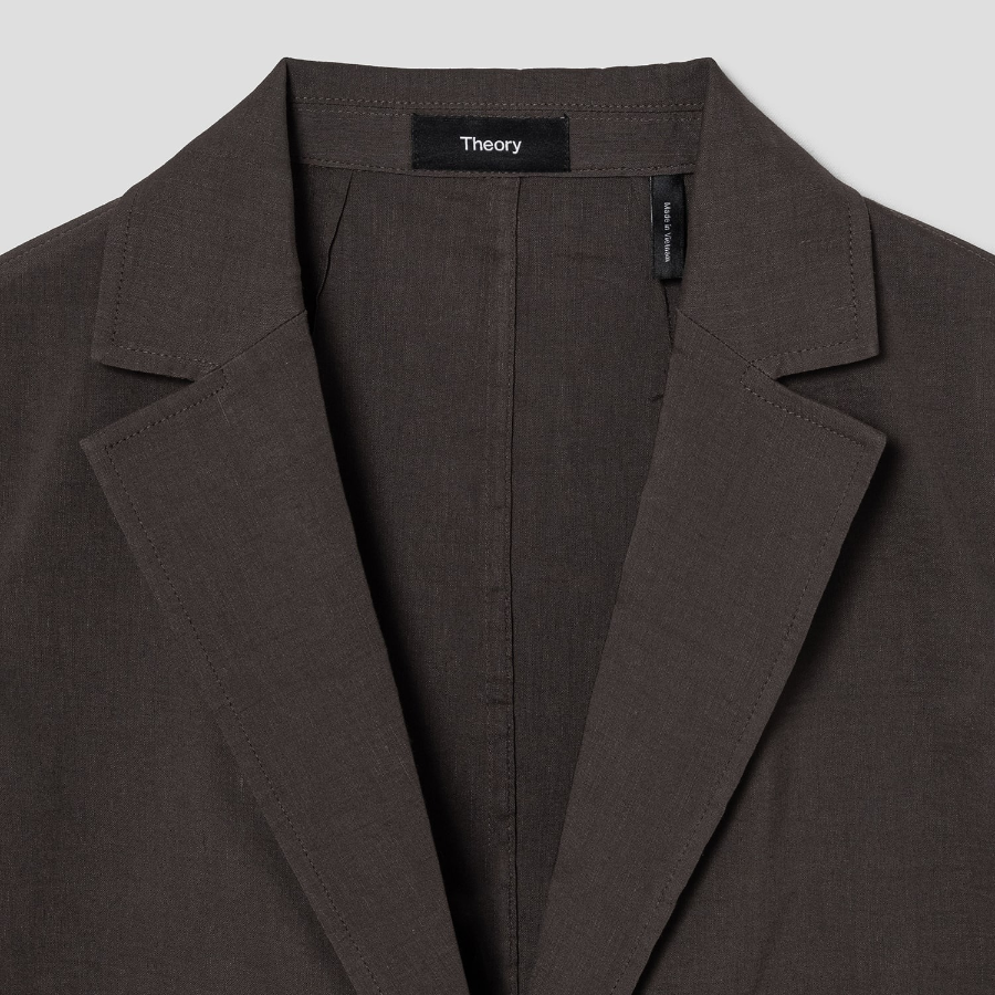 Theory Women Good Crunch Relaxed Patch Jacket - Coffee