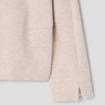 KUHO Knit Detail V-Neck T-Shirt - Ivory