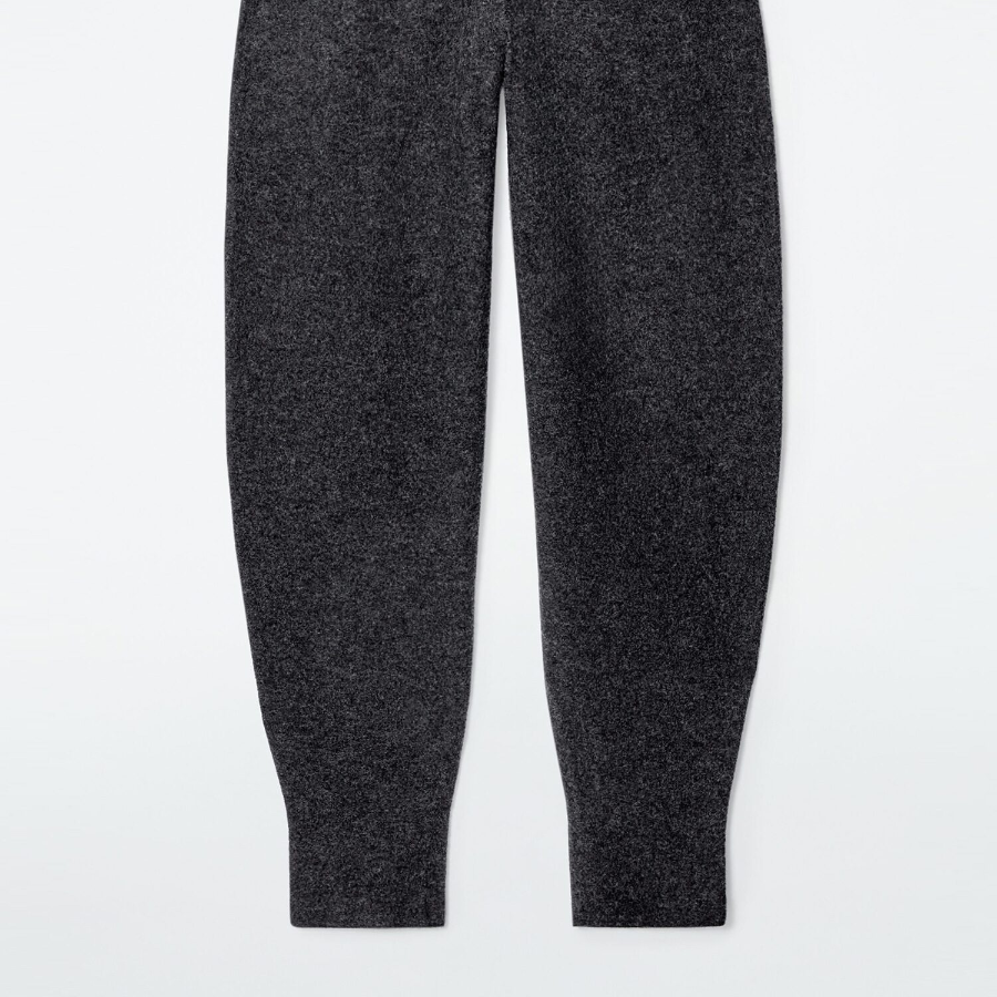 COS Boiled Merino Wool Trouser – Charcoal Melange
