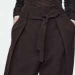 COS Turn-Up Wool Blend Trouser – Brown