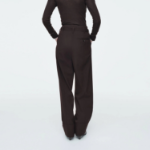 COS Turn-Up Wool Blend Trouser – Brown