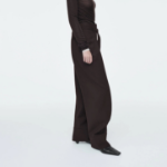 COS Turn-Up Wool Blend Trouser – Brown