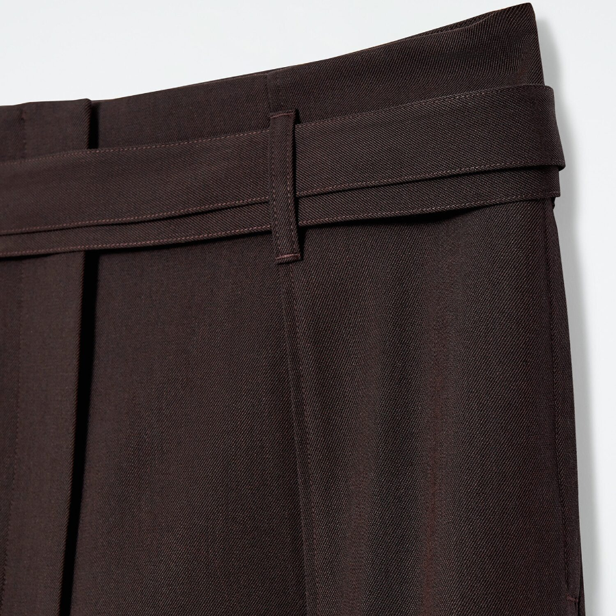 COS Turn-Up Wool Blend Trouser – Brown