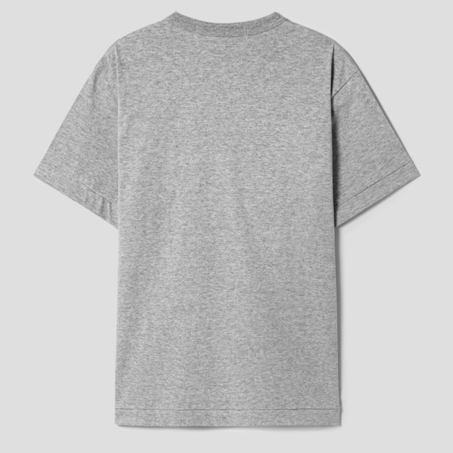 Black Heart Print T-Shirt — Grey
