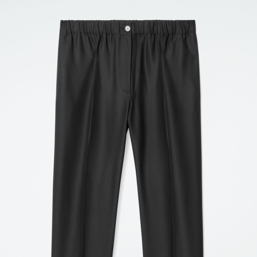 COS Elastic Straight-Leg Trouser – Black