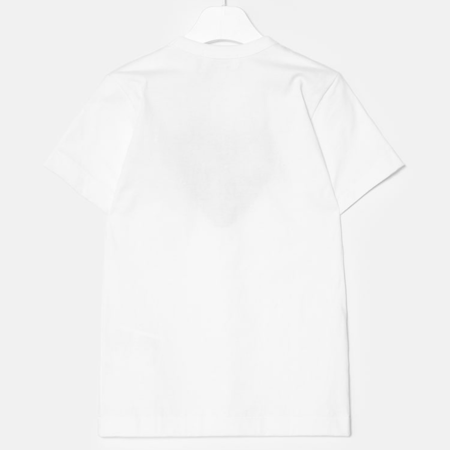 Black Heart T-Shirt with Blue Eyes Heart — White