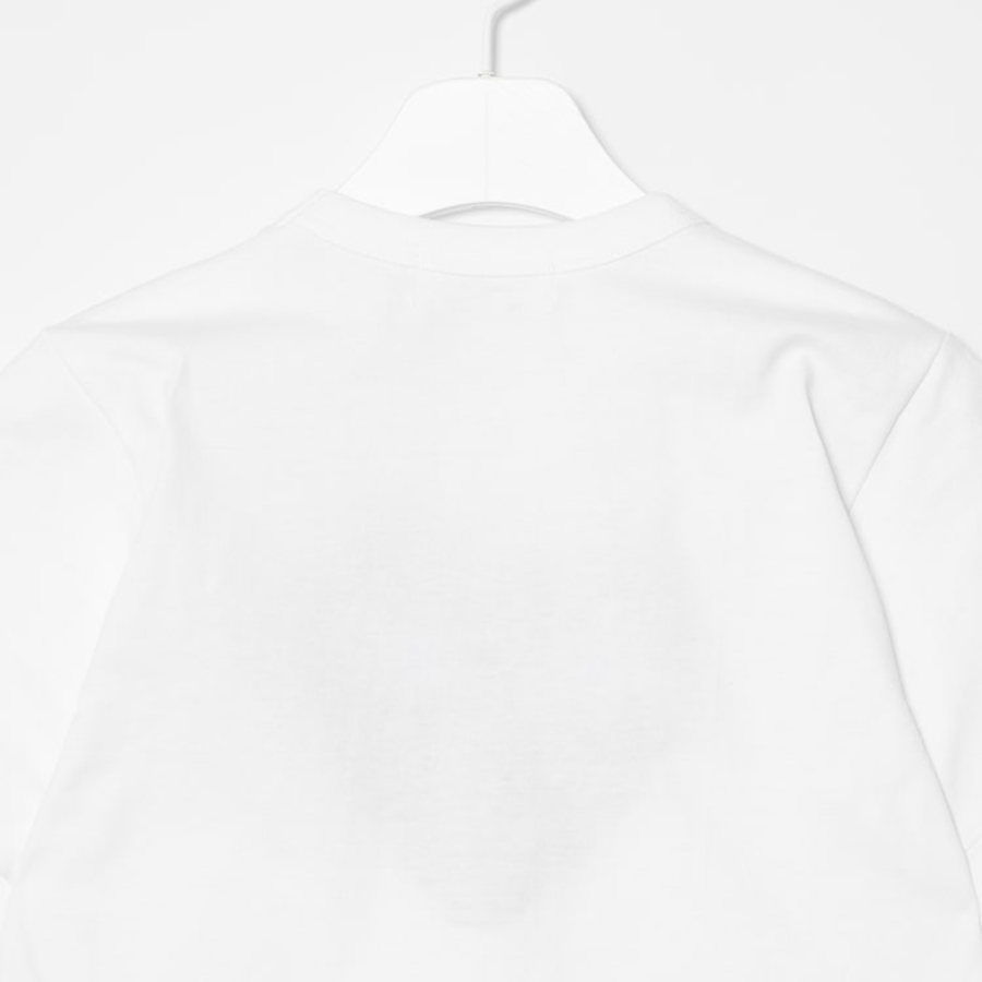 Black Heart T-Shirt with Blue Eyes Heart — White