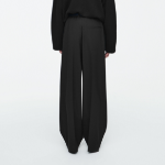 COS Relaxed Twill Wide-Leg Trouser – Black