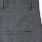 COS Relaxed Tailored Wool Wide Leg Trousers – Grey Melange