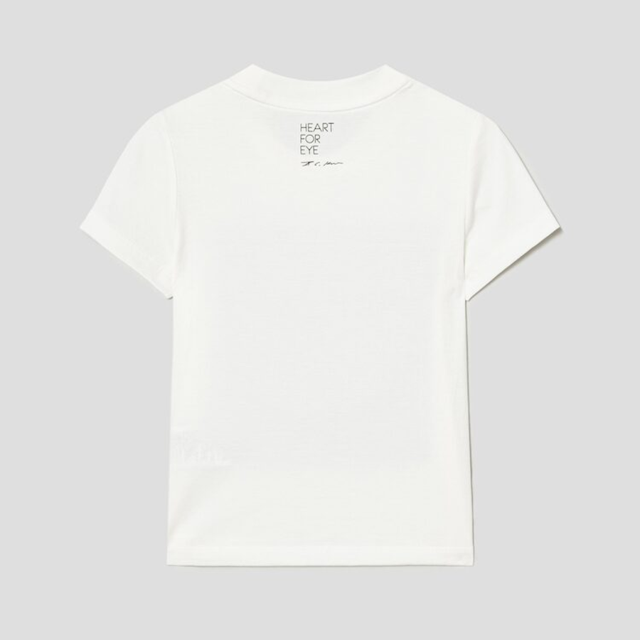 KUHO [HEART FOR EYE X Koo Bohnchang] Kids Regular T-Shirts – White