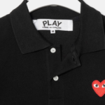 Red Heart Wappen Polo Shirt — Black