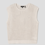 Theory Women Sheen Cotton Easy Vest - Almond
