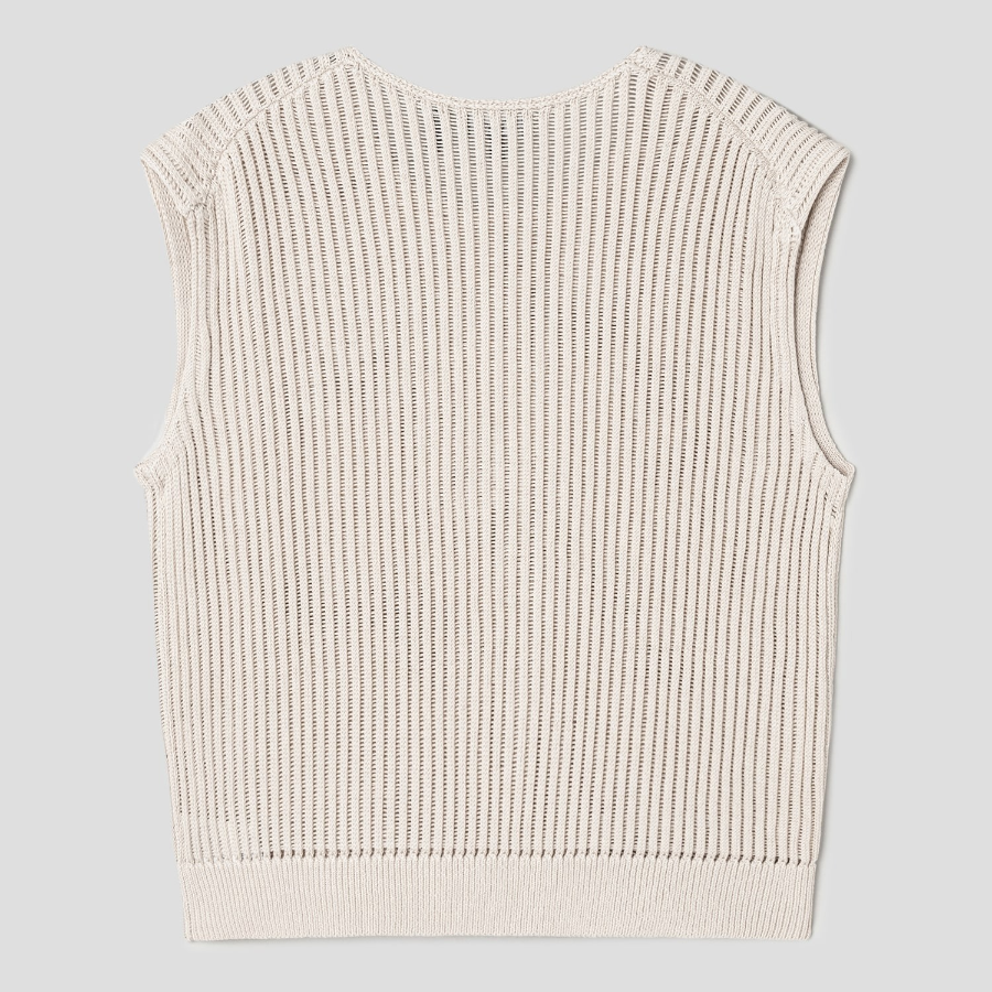 Theory Women Sheen Cotton Easy Vest - Almond