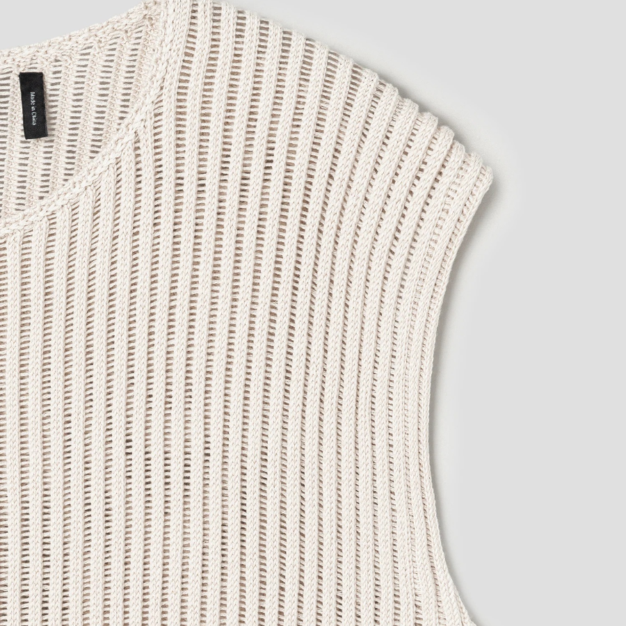 Theory Women Sheen Cotton Easy Vest - Almond