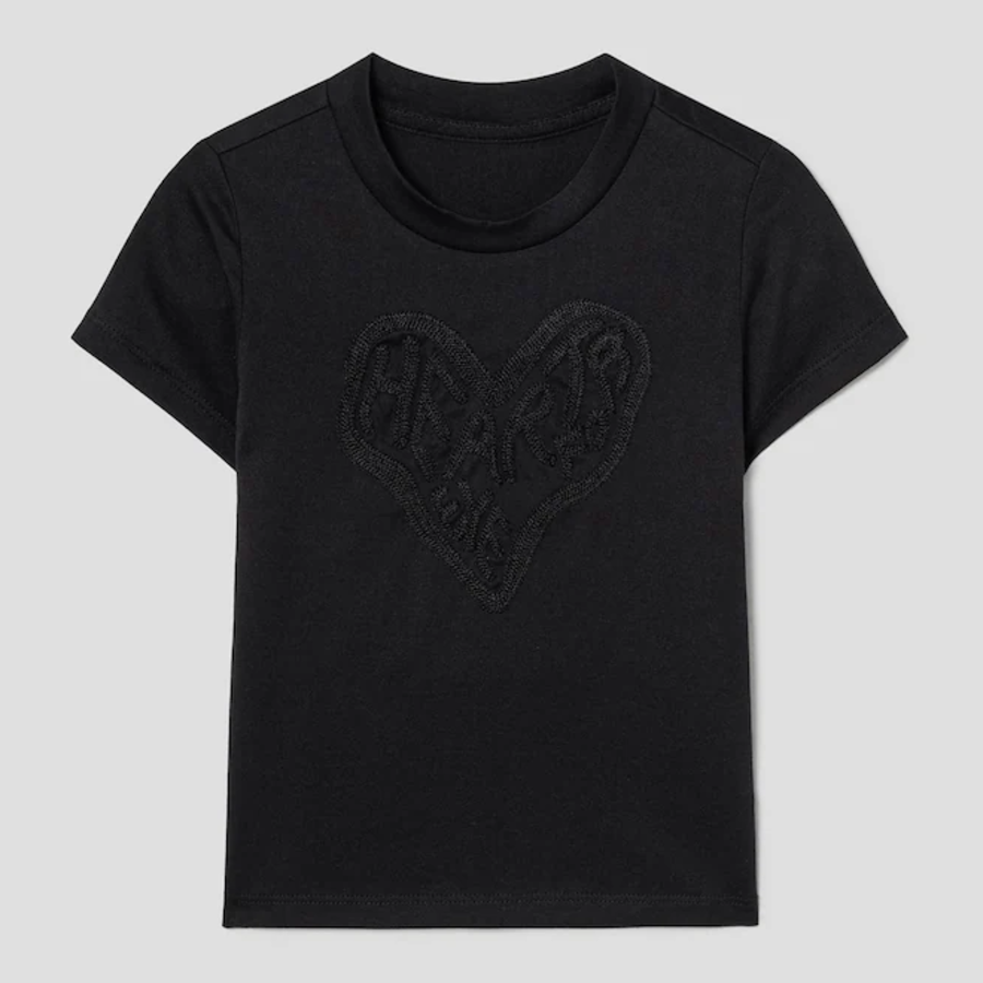 KUHO [HEART FOR EYE] Kids Regular T-Shirts (Artwork) - Black