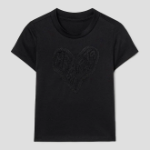 KUHO [HEART FOR EYE] Kids Regular T-Shirts (Artwork) - Black