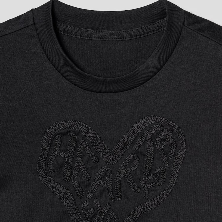 KUHO [HEART FOR EYE] Kids Regular T-Shirts (Artwork) - Black