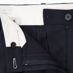 COS Regular Wool Barrel Leg Trousers – Navy