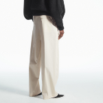 COS Relaxed Tailored Wide Leg Trousers – Cream