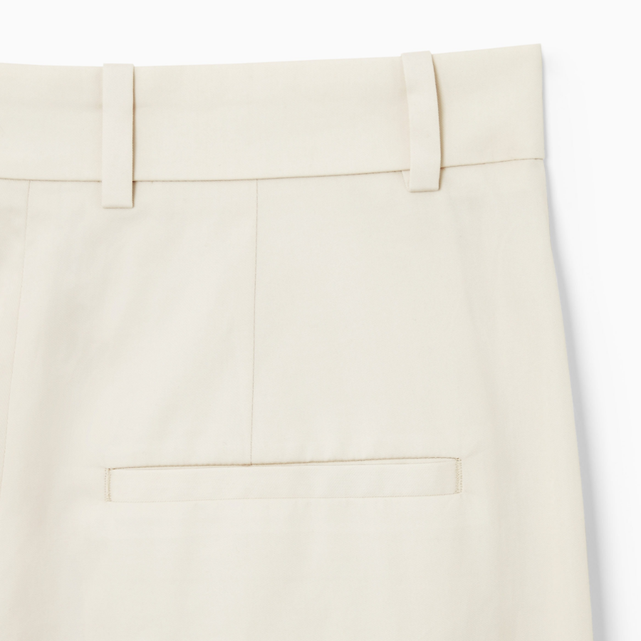 COS Relaxed Tailored Wide Leg Trousers – Cream