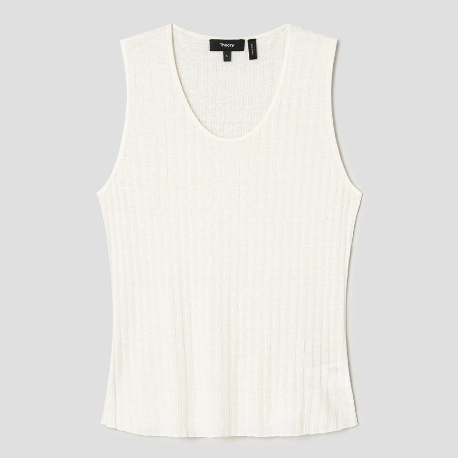 Theory Women Neo Sag Harbor Feeder Stripe Tank - Bone