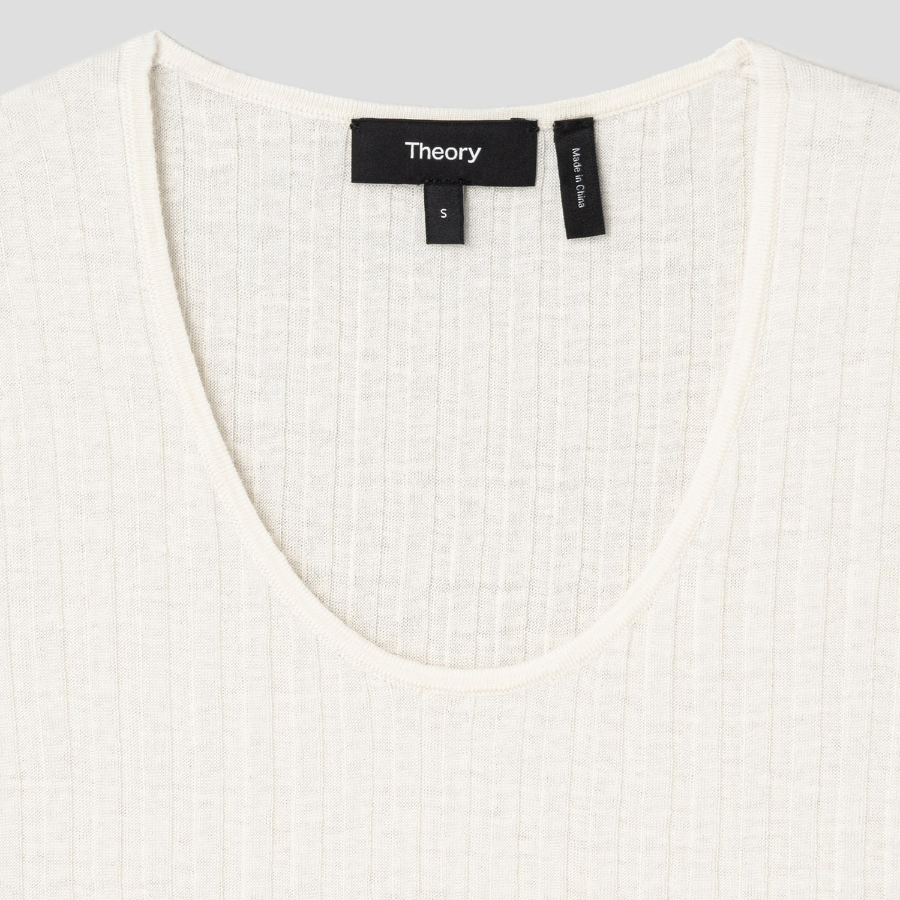 Theory Women Neo Sag Harbor Feeder Stripe Tank - Bone