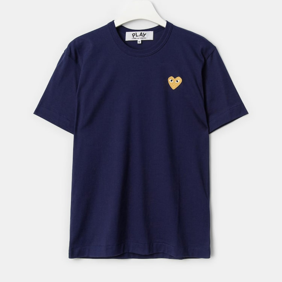 Gold Heart Wappen T-Shirt — Navy