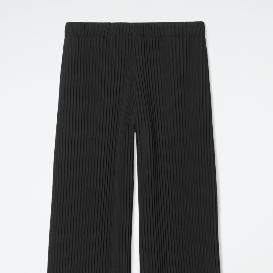 COS Pleated Wide Leg Trousers – Black