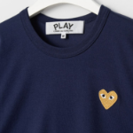 Gold Heart Wappen T-Shirt — Navy