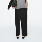 COS Pleated Wide Leg Trousers – Black