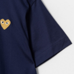 Gold Heart Wappen T-Shirt — Navy