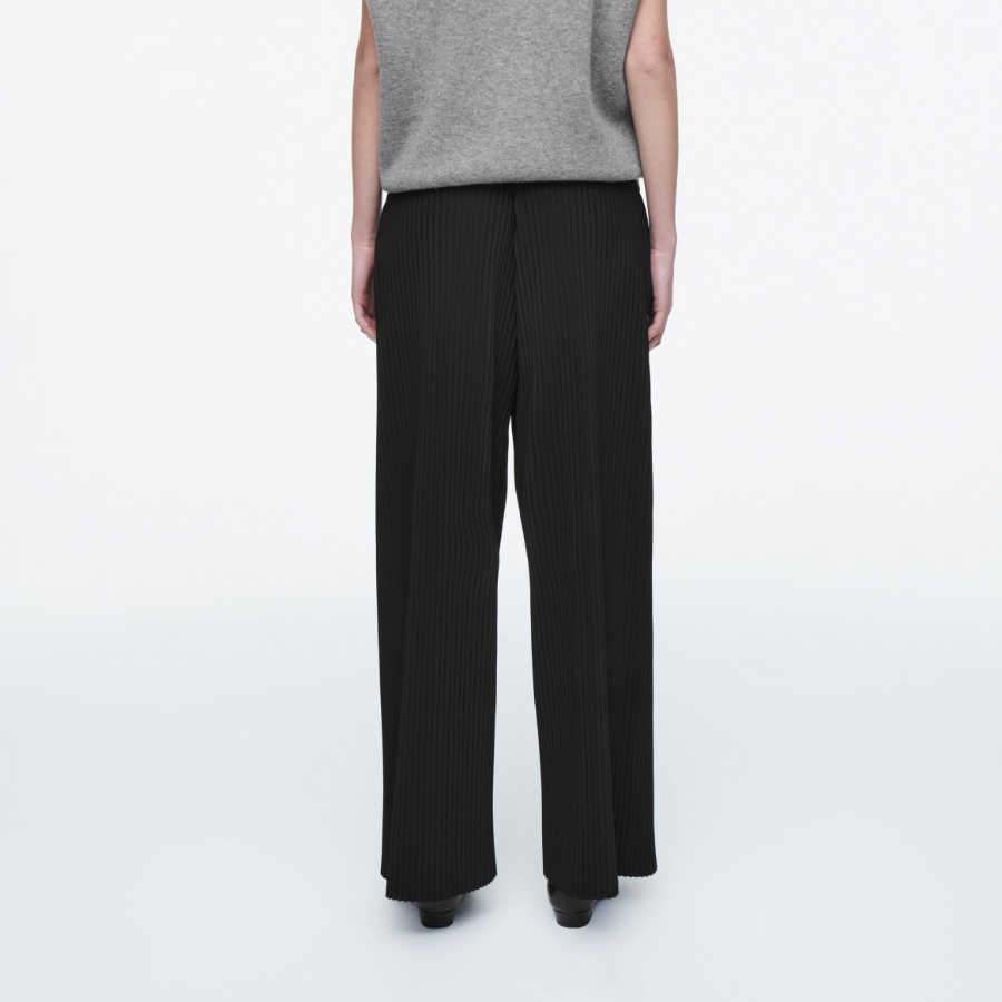 COS Pleated Wide Leg Trousers – Black