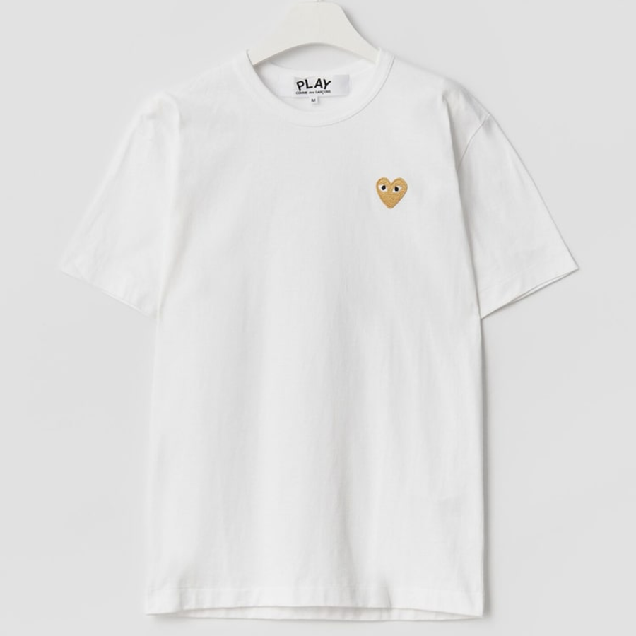 Gold Heart Wappen T-Shirt — Navy