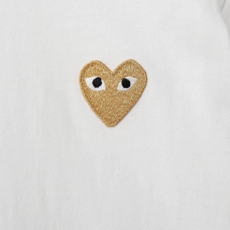 Gold Heart Wappen T-Shirt — Navy