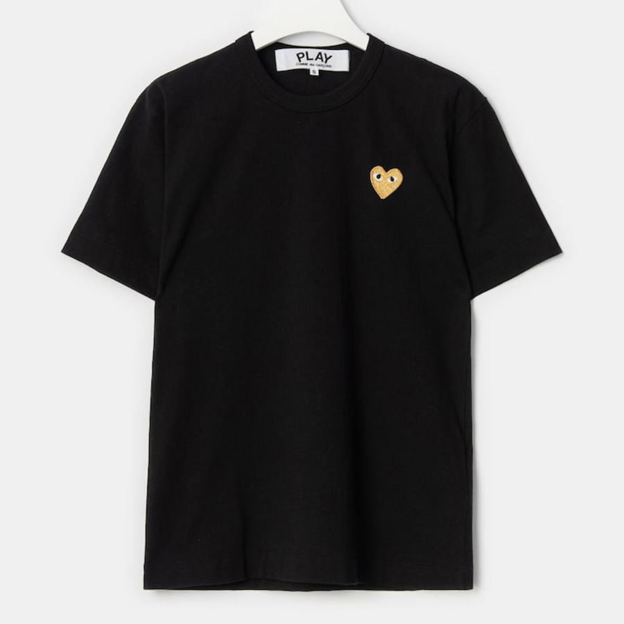Gold Heart Wappen T-Shirt — Navy