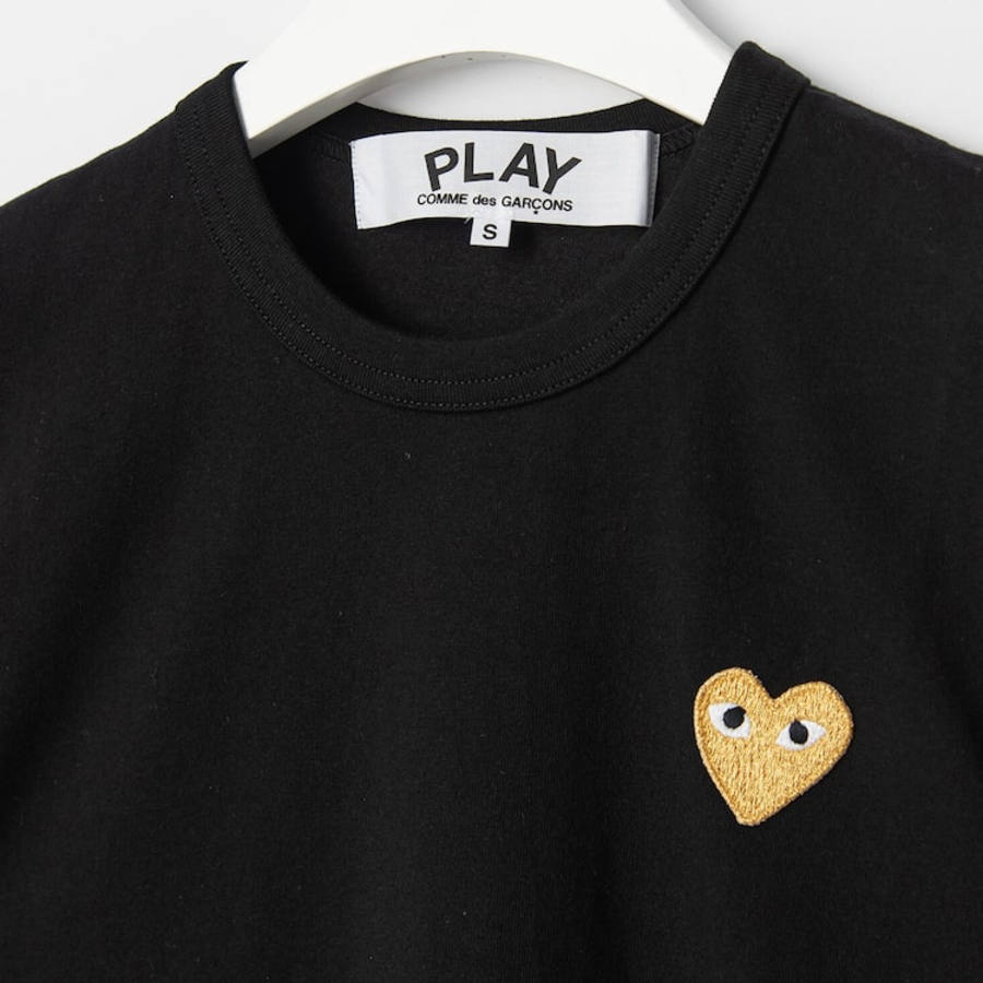 Gold Heart Wappen T-Shirt — Navy