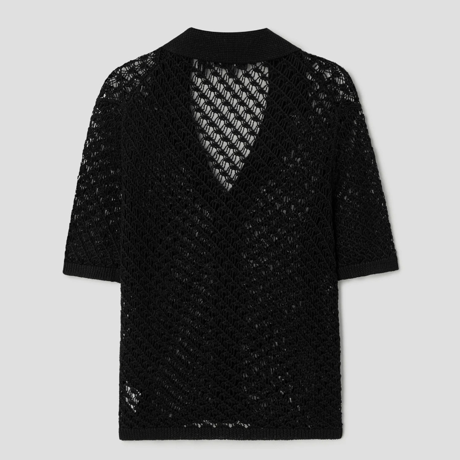 Theory Women Sheen Cotton Camp Shirt Cardigan - Black